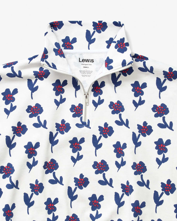 Women's Quarter Zip - Fleur Denim