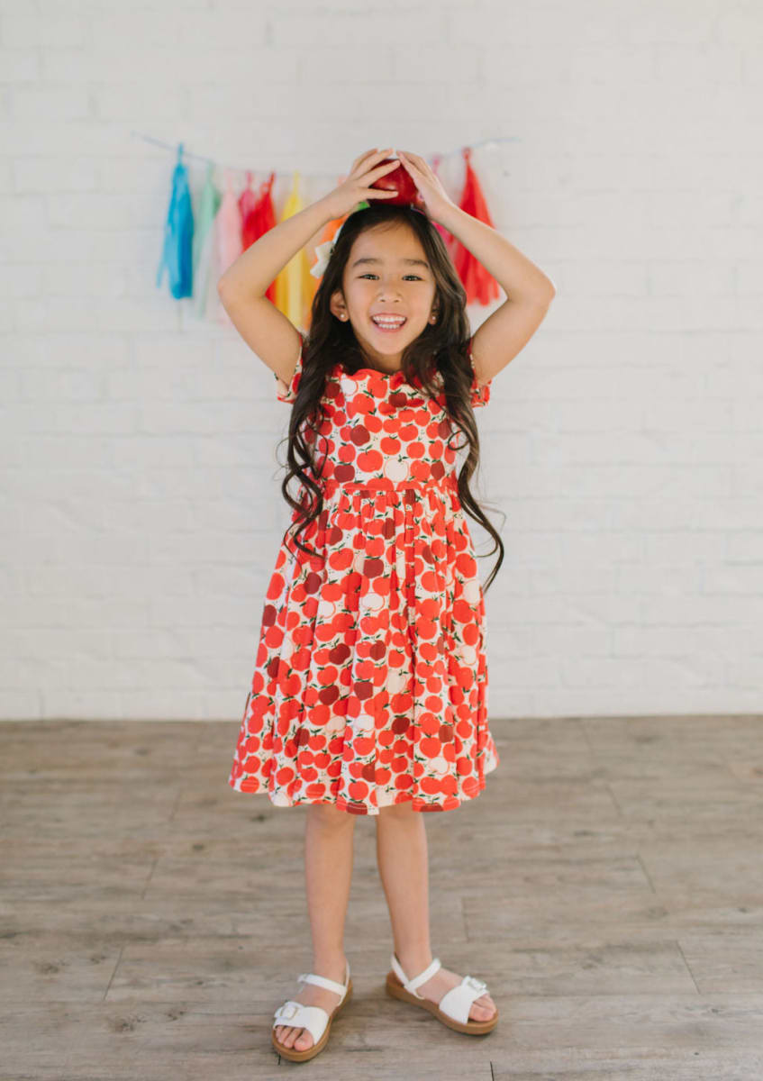 Classic Twirl Dress - Apple