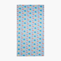 Terry Beach Towel - Under the Sea on Light Blue