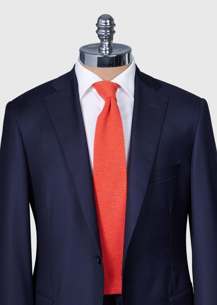 Cashmere Knit Tie - Orange