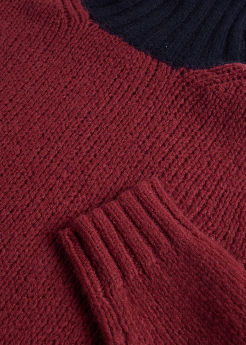 Red/Grn 2Tone Cash TN Pullover - Red/Green