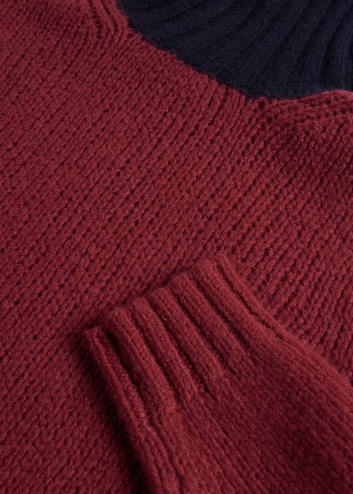 Red/Grn 2Tone Cash TN Pullover - Red/Green