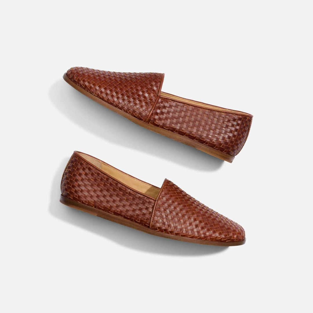 Alejandro Woven Slip On - Brandy