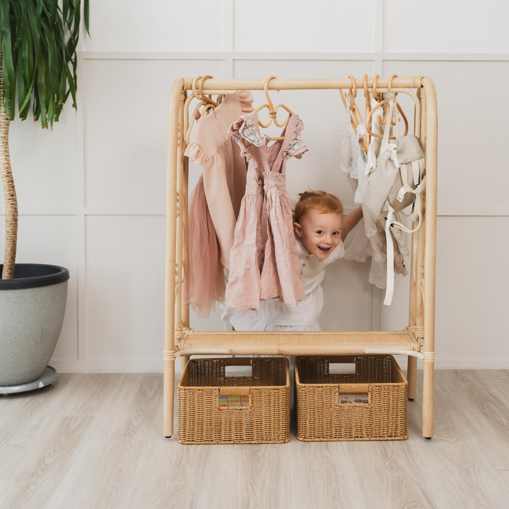 Belle Kids Montessori Clothing Rack - Natural