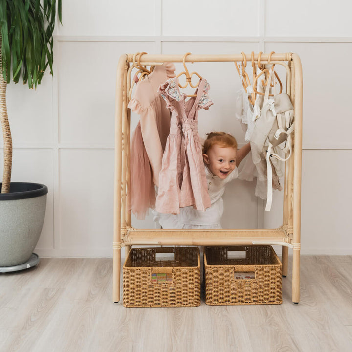 Belle Kids Montessori Clothing Rack - Natural