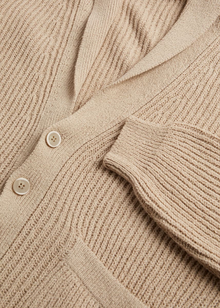 Button Front Cardigan - Tan