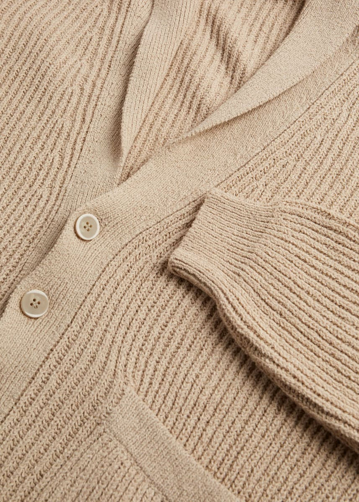 Button Front Cardigan - Tan
