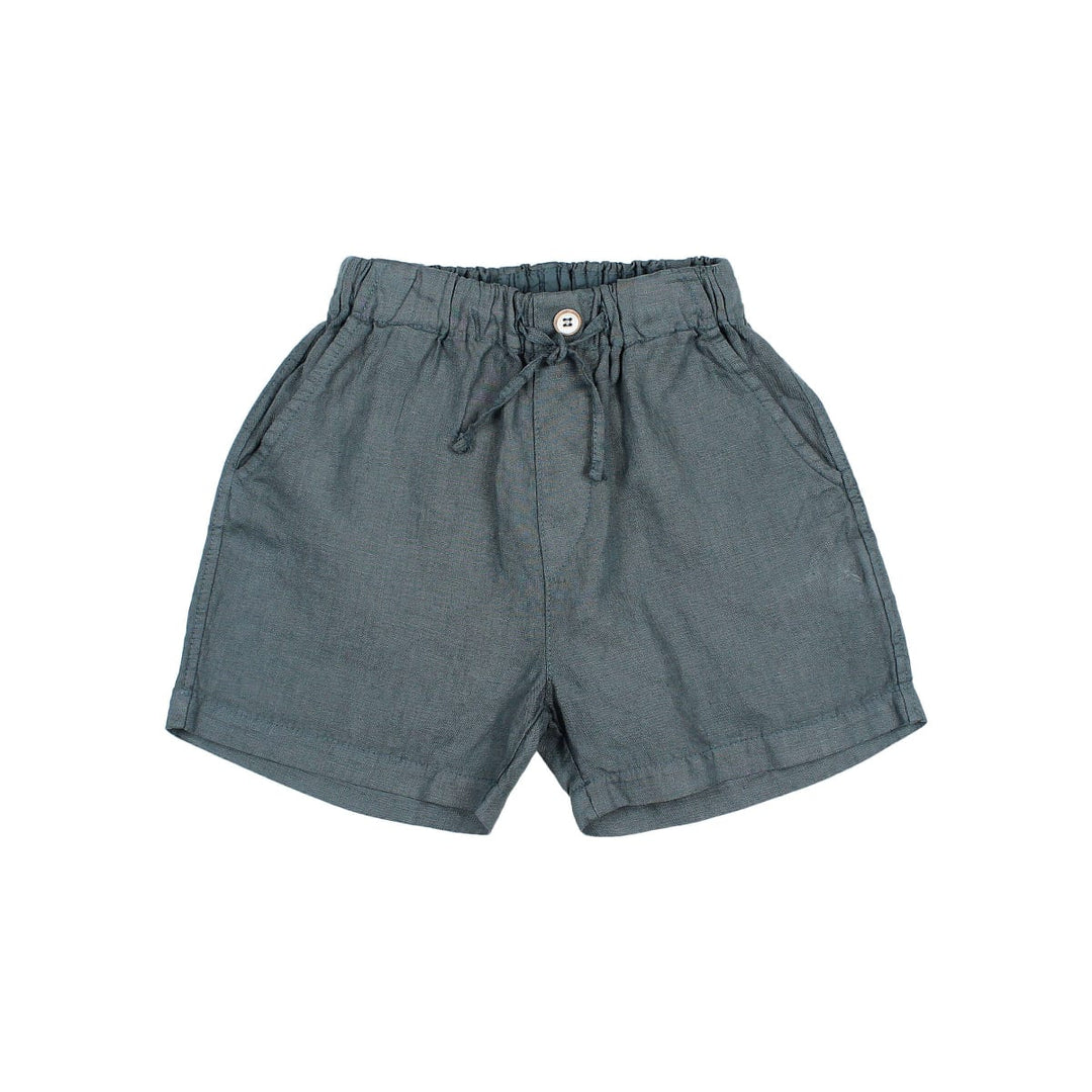 Linen Bermuda Blue Teal