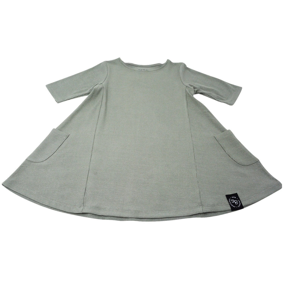 Miss Mayhem Tunic - Olive Green Rib