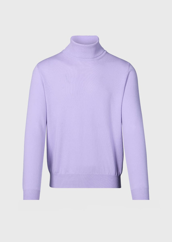 Cotton Turtleneck  Sweater - Lavender