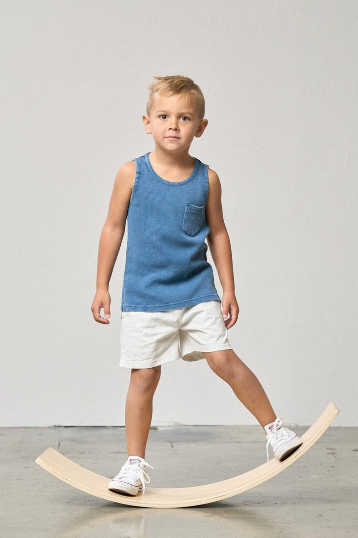 Waffle Tank - Blue - Tank Top