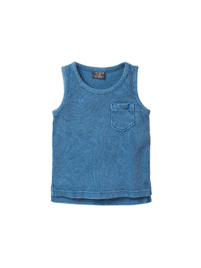 Waffle Tank - Blue - Tank Top