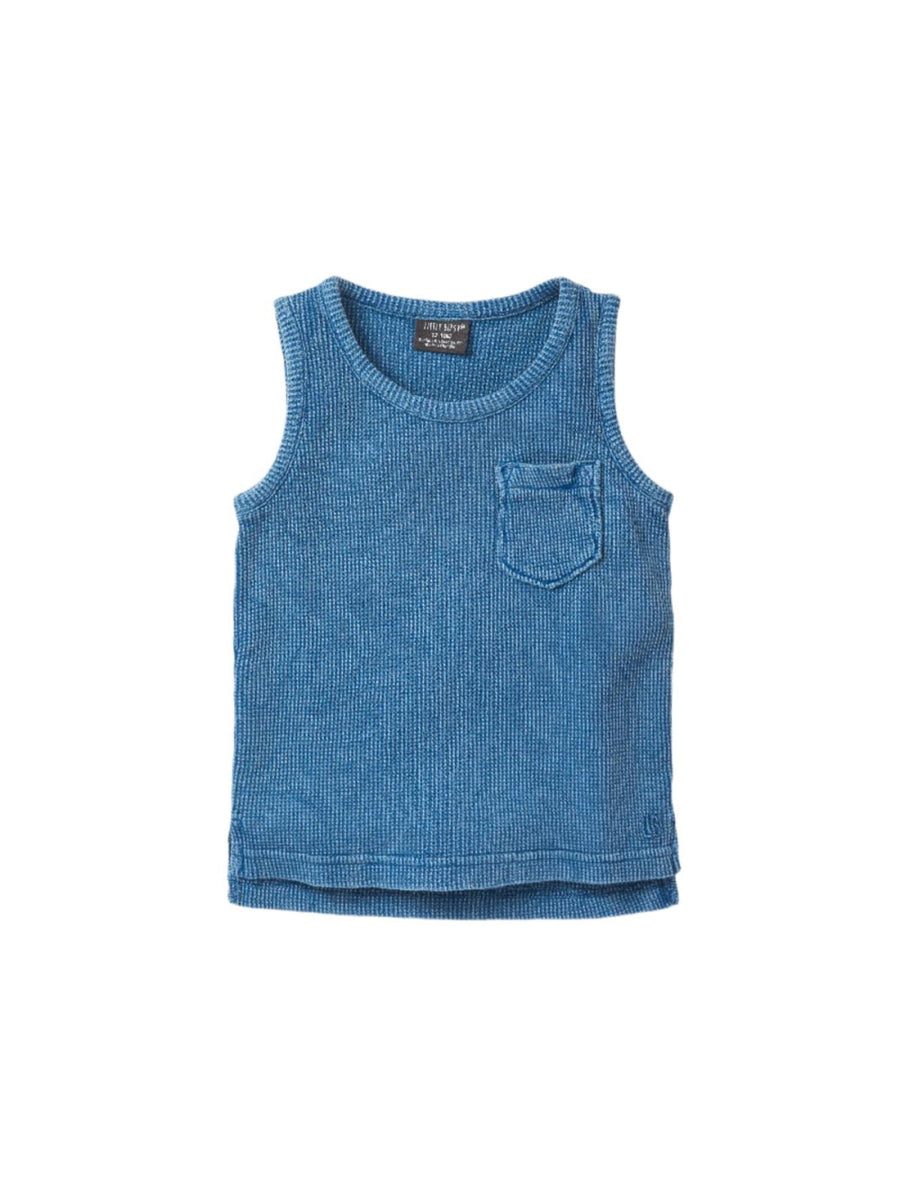 Waffle Tank - Blue - Tank Top