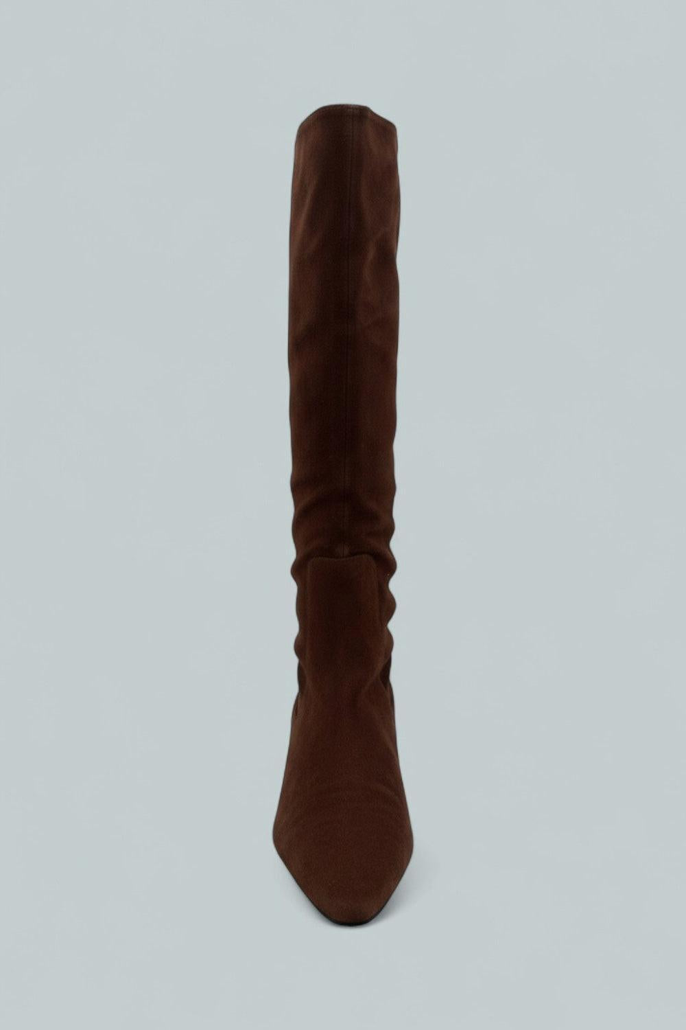 Wally Flat Boots - Mahogany Suede - Boots