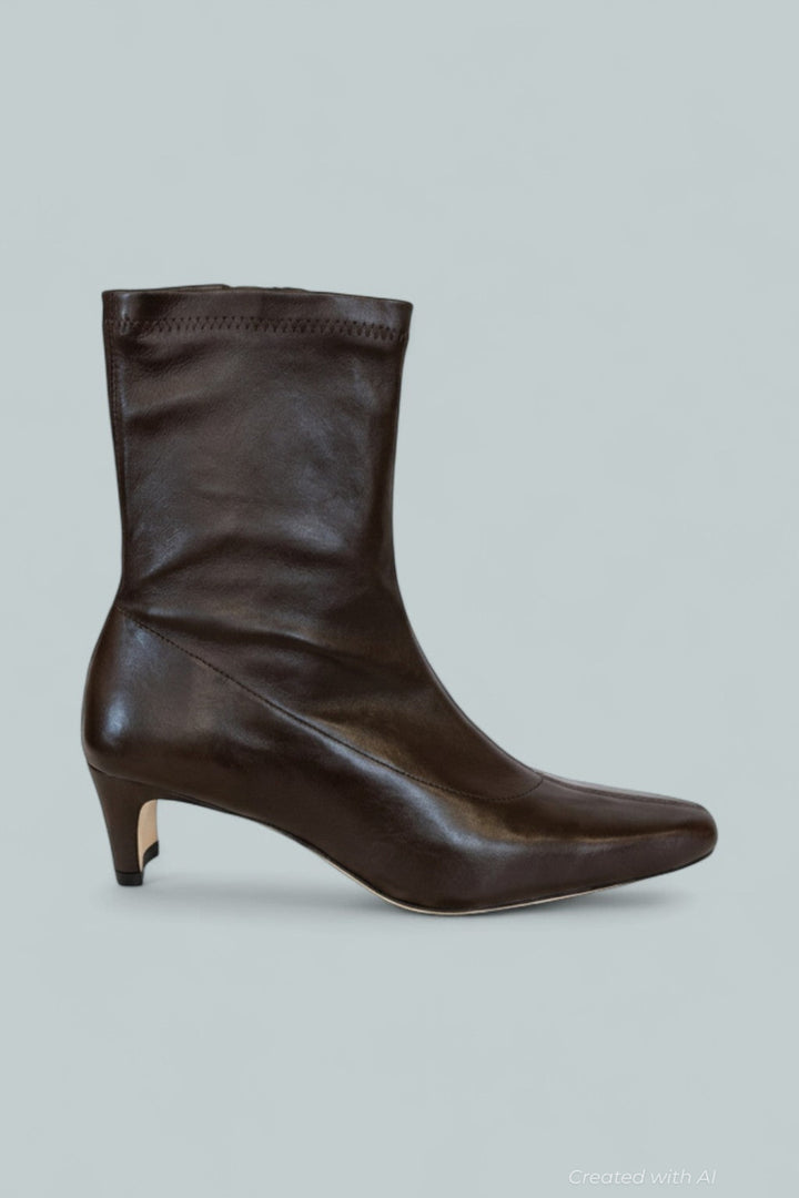 Wally Sock Ankle Boots - Espresso - Boot