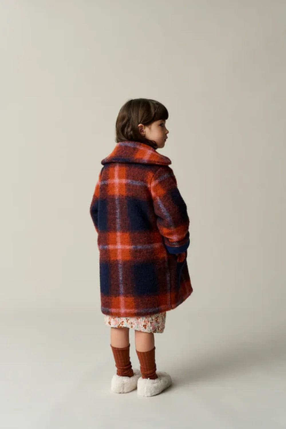Warm Plaid Coat - Unique - 6Y - Coat