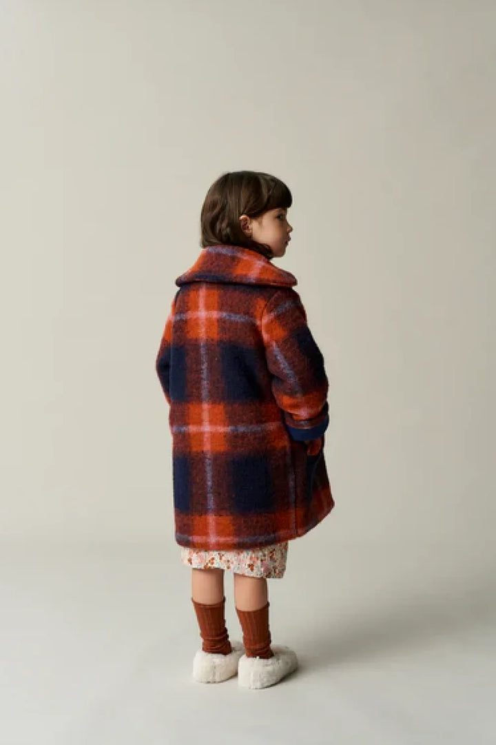 Warm Plaid Coat - Unique - 6Y - Coat