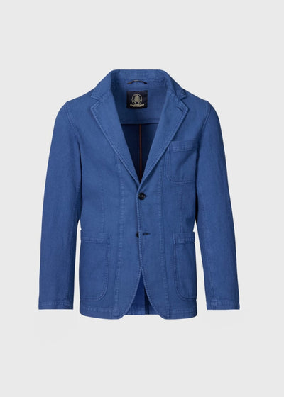 Washed Cotton Jacket - Denim - Blazer