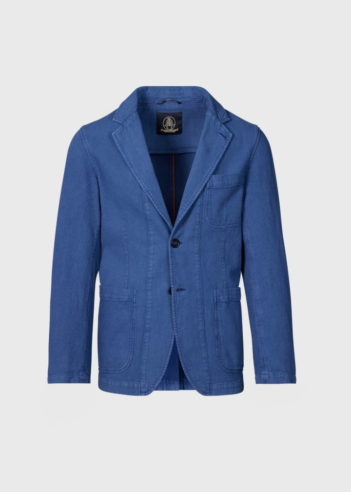 Washed Cotton Jacket - Denim - Blazer