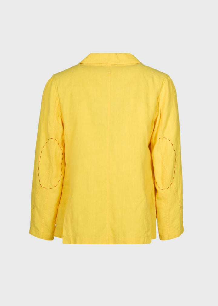 Washed Linen Jacket - Yellow - Blazer