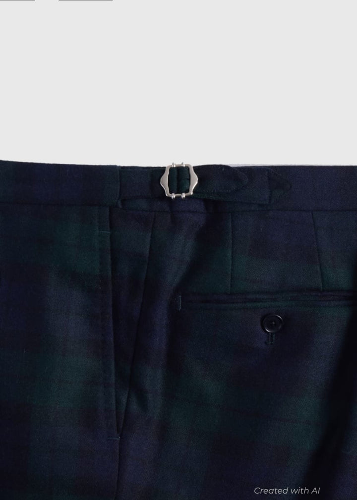 Watch Shawl Collar Tuxedo - Navy/Green - Tuxedo