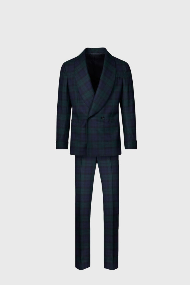Watch Shawl Collar Tuxedo - Navy/Green - Tuxedo