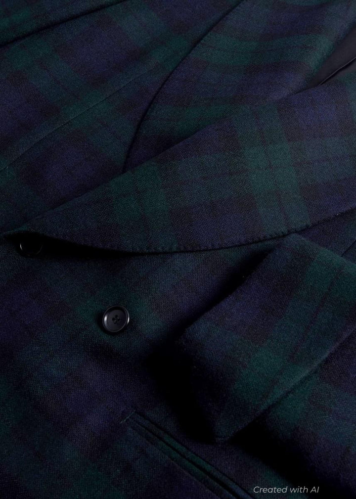 Watch Shawl Collar Tuxedo - Navy/Green - Tuxedo