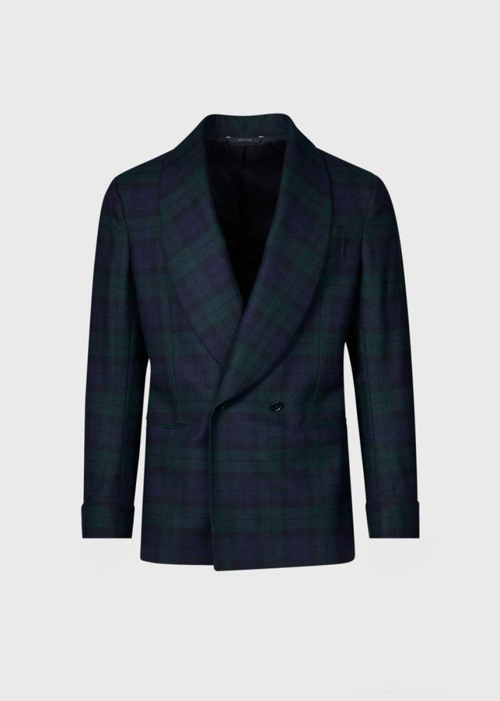 Watch Shawl Collar Tuxedo - Navy/Green - Tuxedo