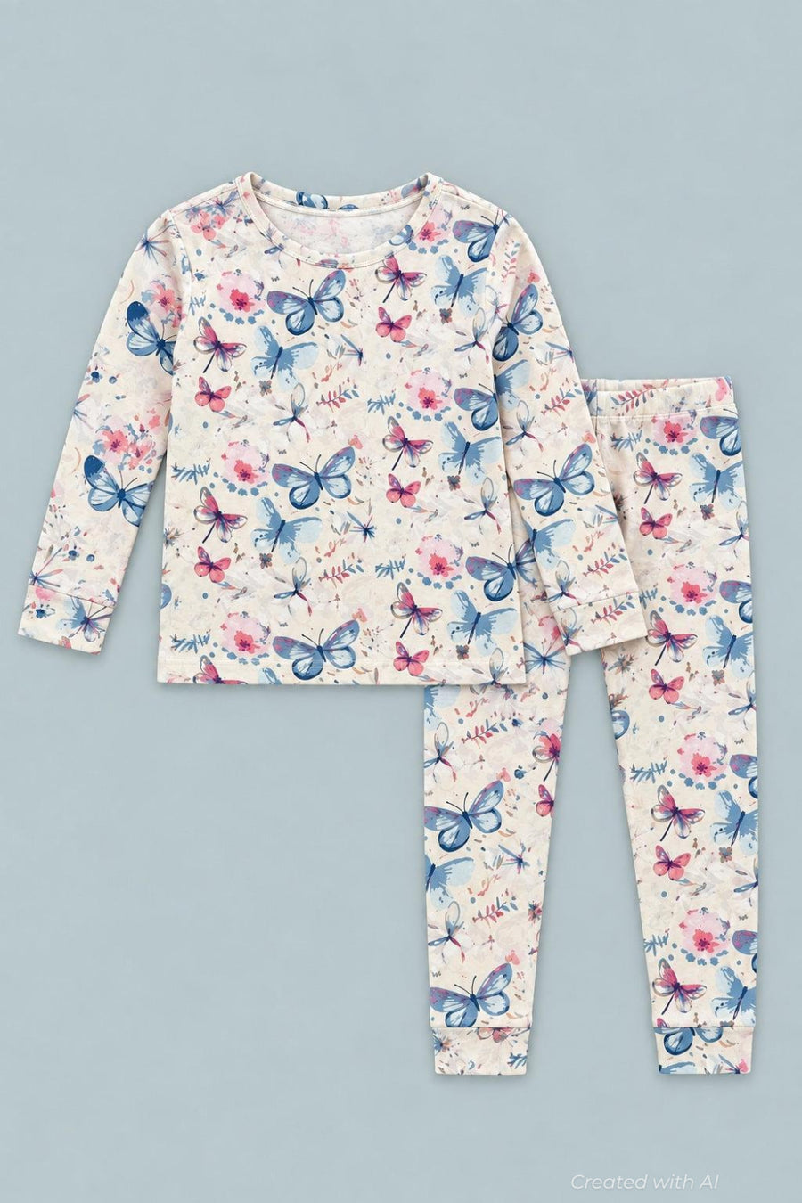 Watercolor Butterfly Pajama Set - Vanessa - Pajamas