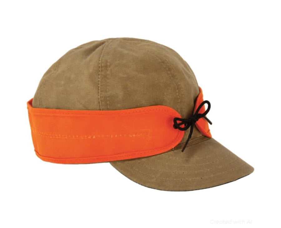 Waxed Cotton Cap - Sand/Blaze Orange - FINAL SALE - Cap