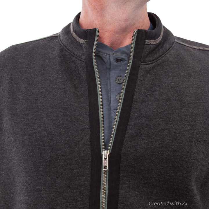 Waylen Organic Cotton Fleece Jacket - Black Iris - Jacket