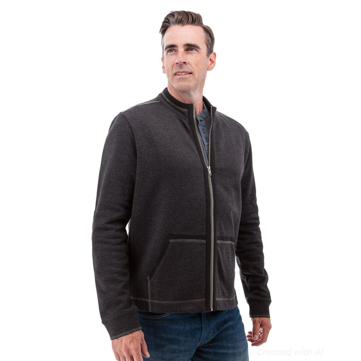 Waylen Organic Cotton Fleece Jacket - Black Iris - Jacket