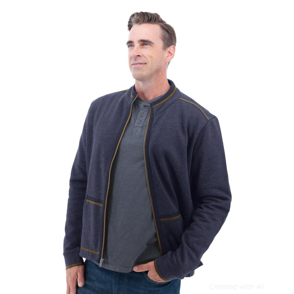 Waylen Organic Cotton Fleece Jacket - Caviar - XL - Jacket