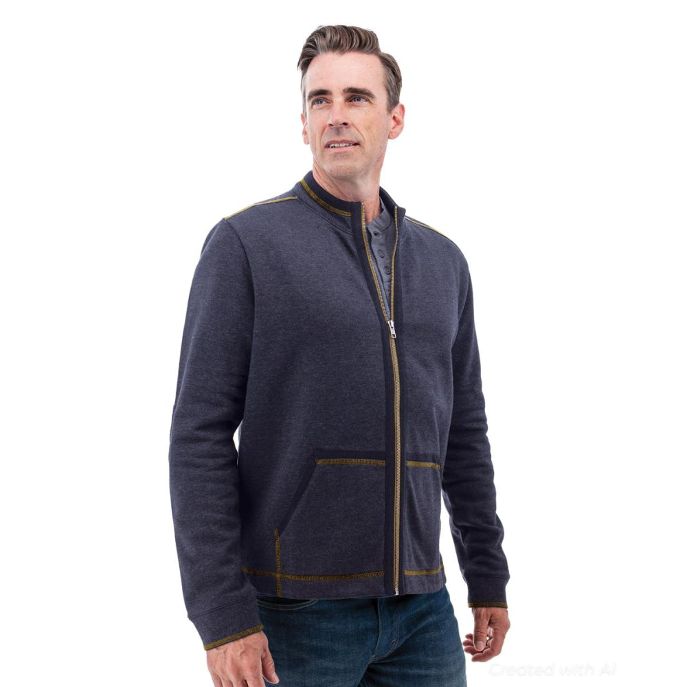 Waylen Organic Cotton Fleece Jacket - Caviar - XL - Jacket