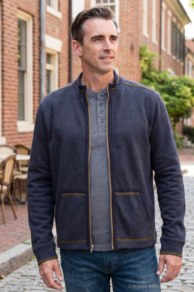 Waylen Organic Cotton Fleece Jacket - Caviar - XL - Jacket