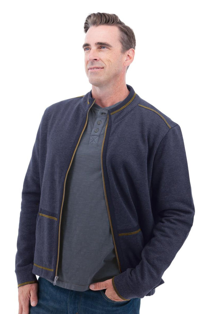 Waylen Organic Cotton Fleece Jacket - Caviar - XL - Jacket