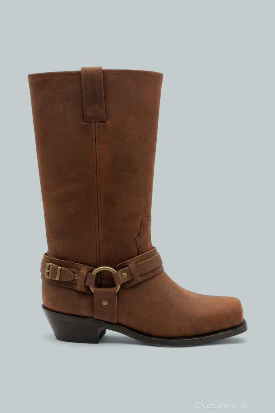 Waylon Harness Boots - Dark Brown Oiled - 8 - Boots