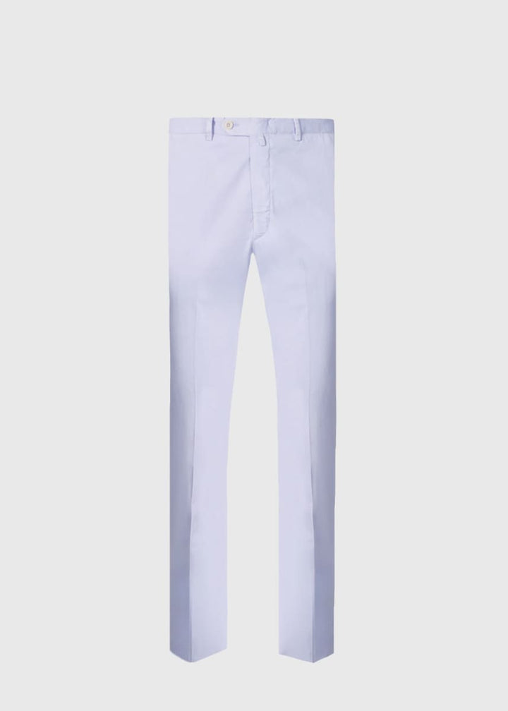 Cotton & Silk Garment Dyed Trouser - Lilac
