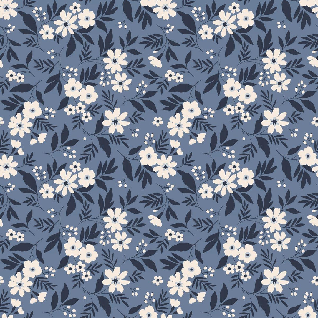 Swirly Girl Dress - Vintage Floral Blue