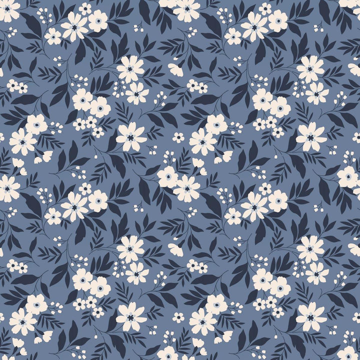 Swirly Girl Dress - Vintage Floral Blue
