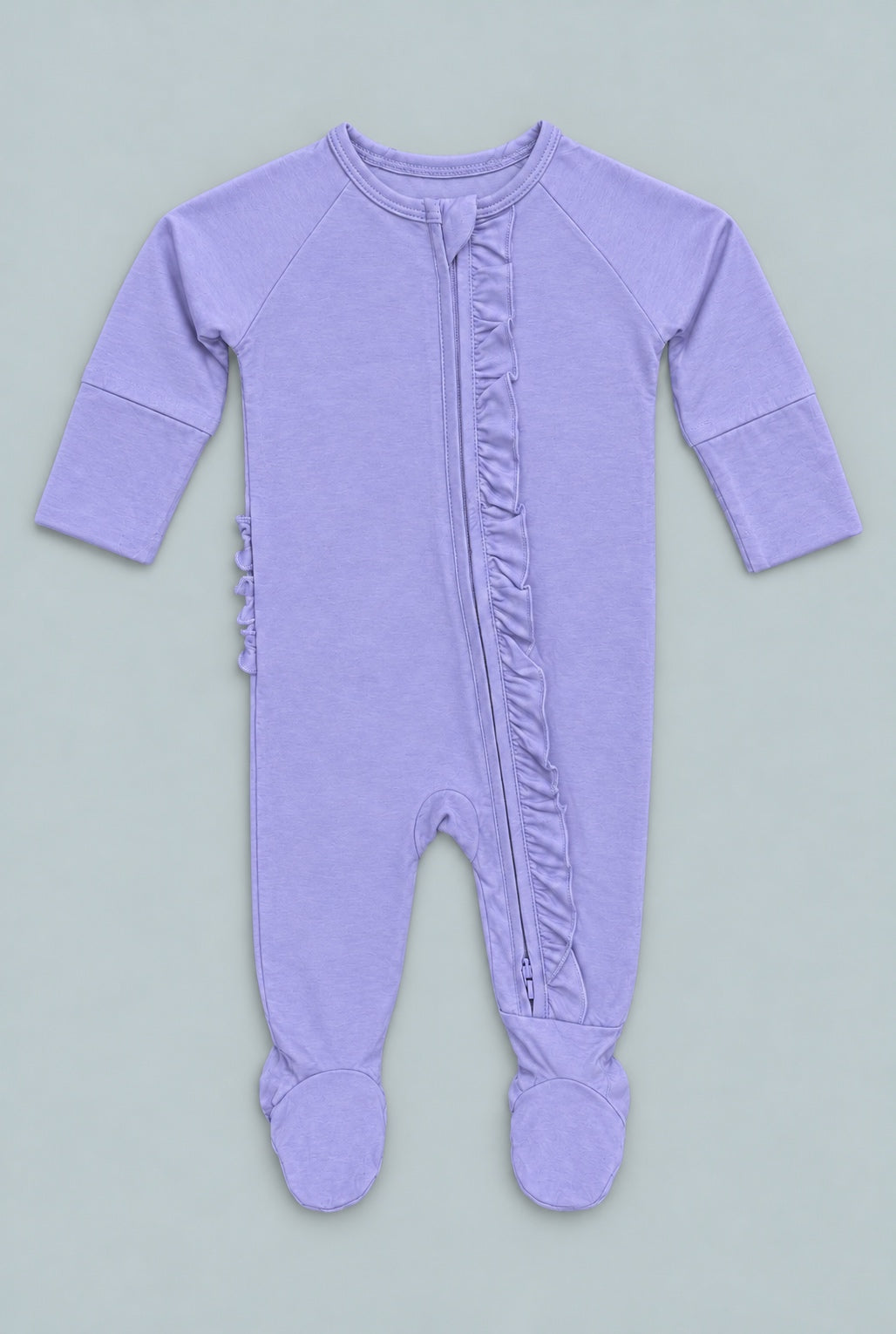Ruffle Footie - Lilac