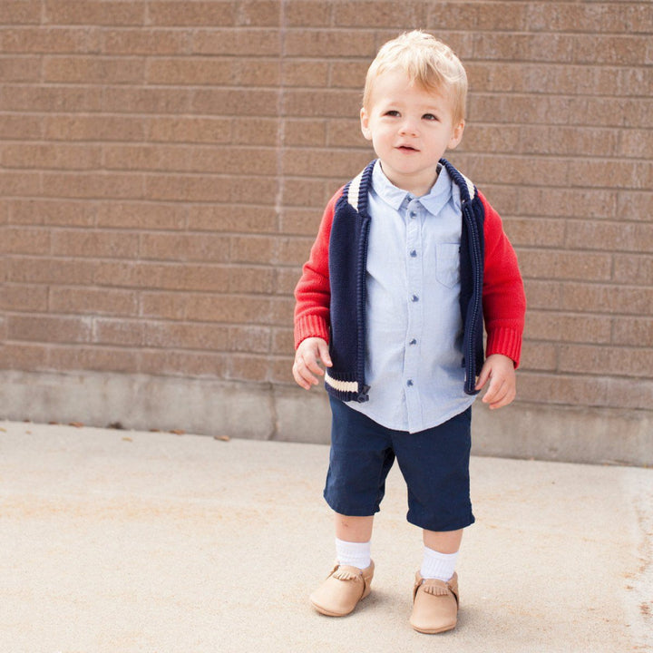 Weathered Brown City Baby Shoe - ’Moccasin - Kids Adult’