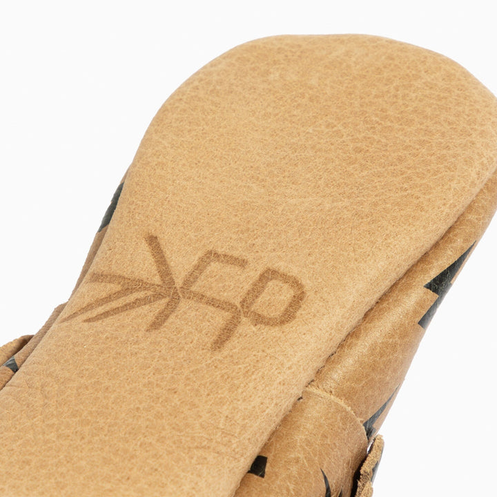 Weathered Brown Lightning Moccasin Baby Shoe - ’Moccasin - Kids Adult’