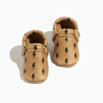 Weathered Brown Lightning Moccasin Baby Shoe - ’Moccasin - Kids Adult’