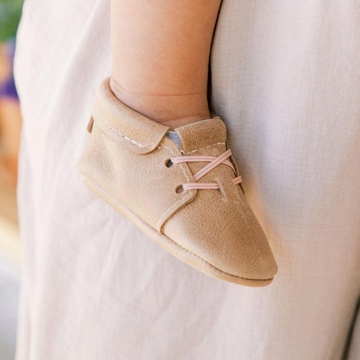 Weathered Brown Oxford Baby Shoe - ’Bootie - Baby Kids Adult’