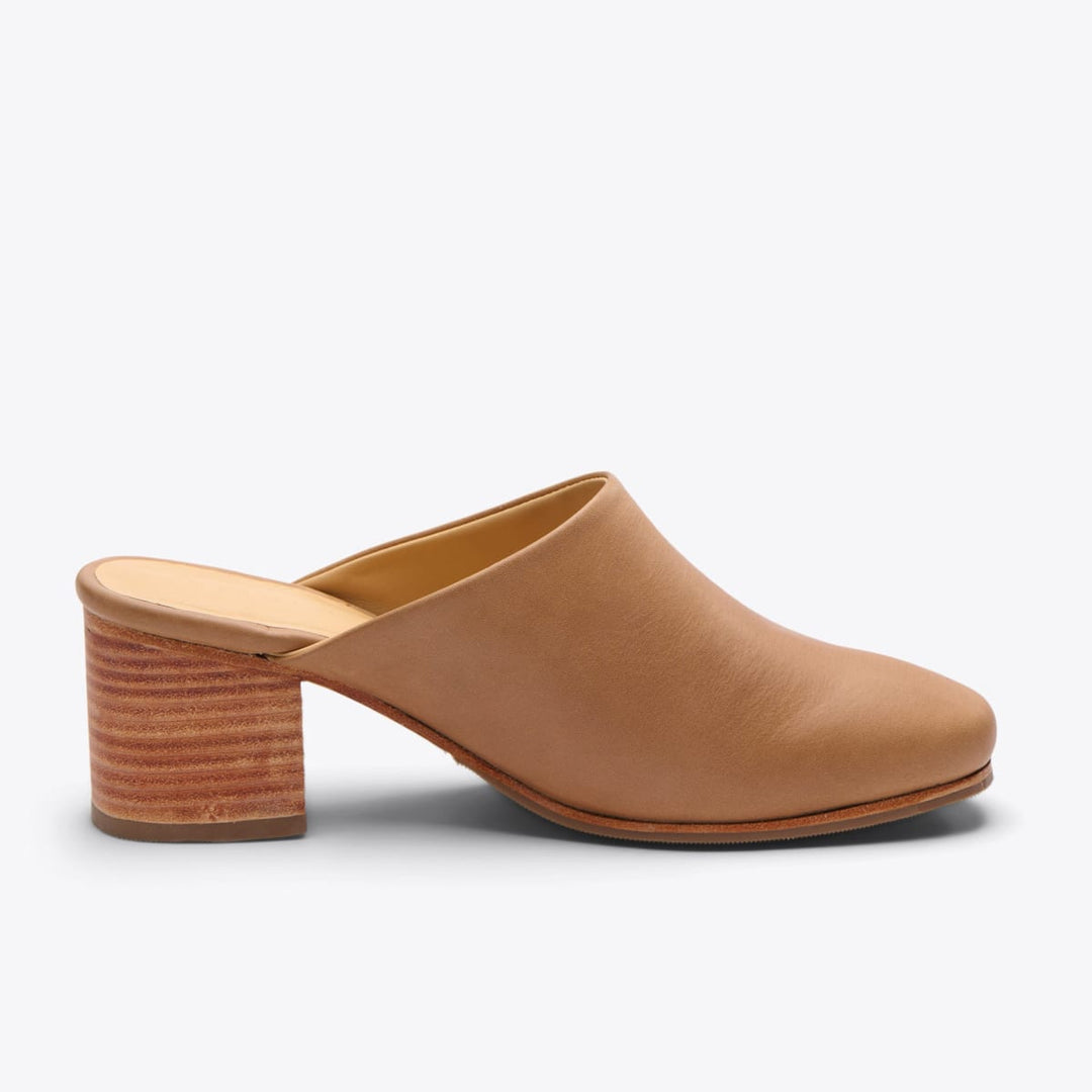 All-Day Heeled Mule - Almond