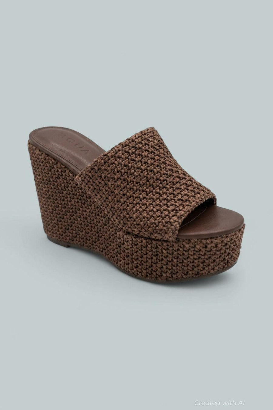 White Lotus X Aqua Platform Sandals - Dark Brown - 5.5 - Sandals