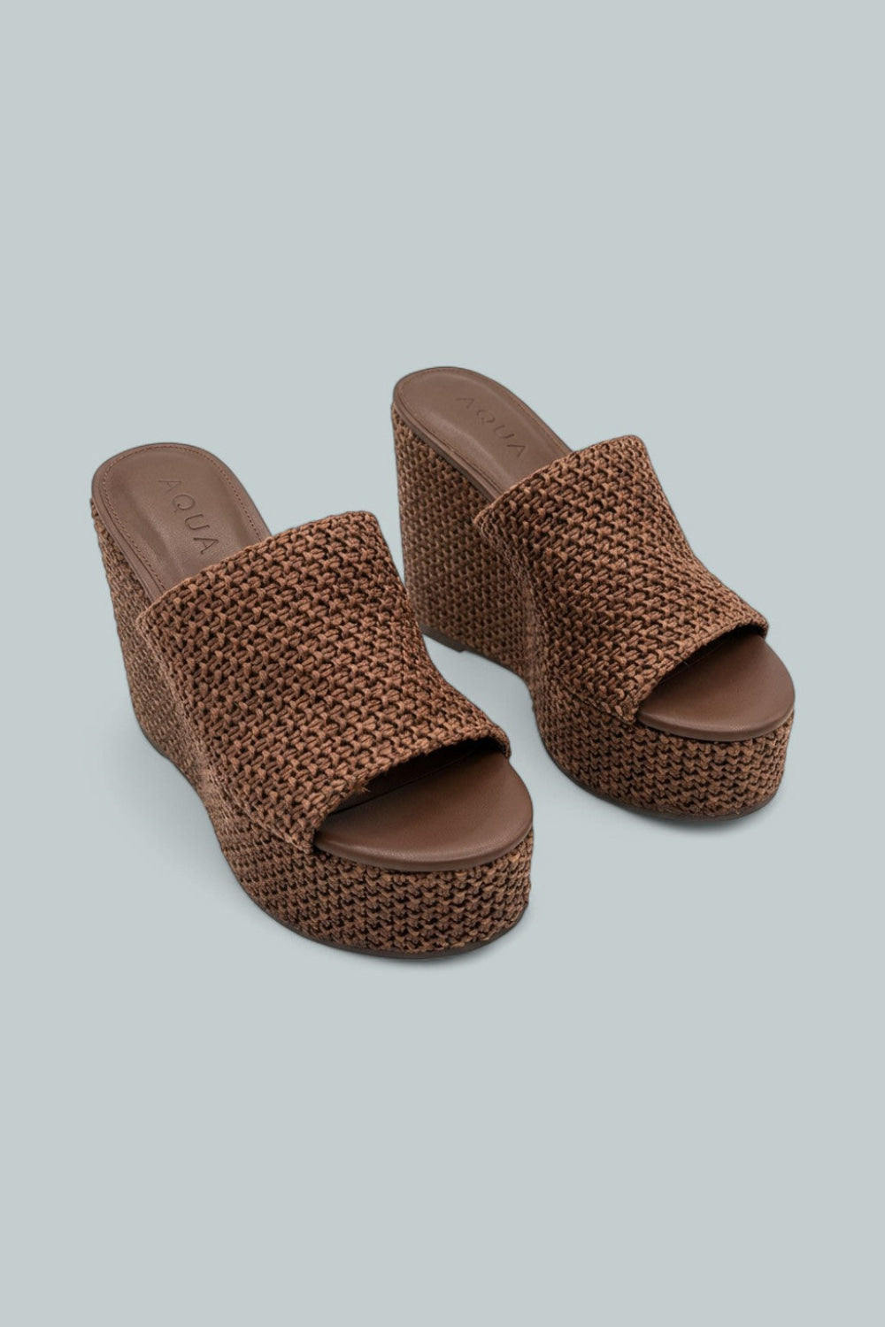 White Lotus X Aqua Platform Sandals - Dark Brown - 5.5 - Sandals