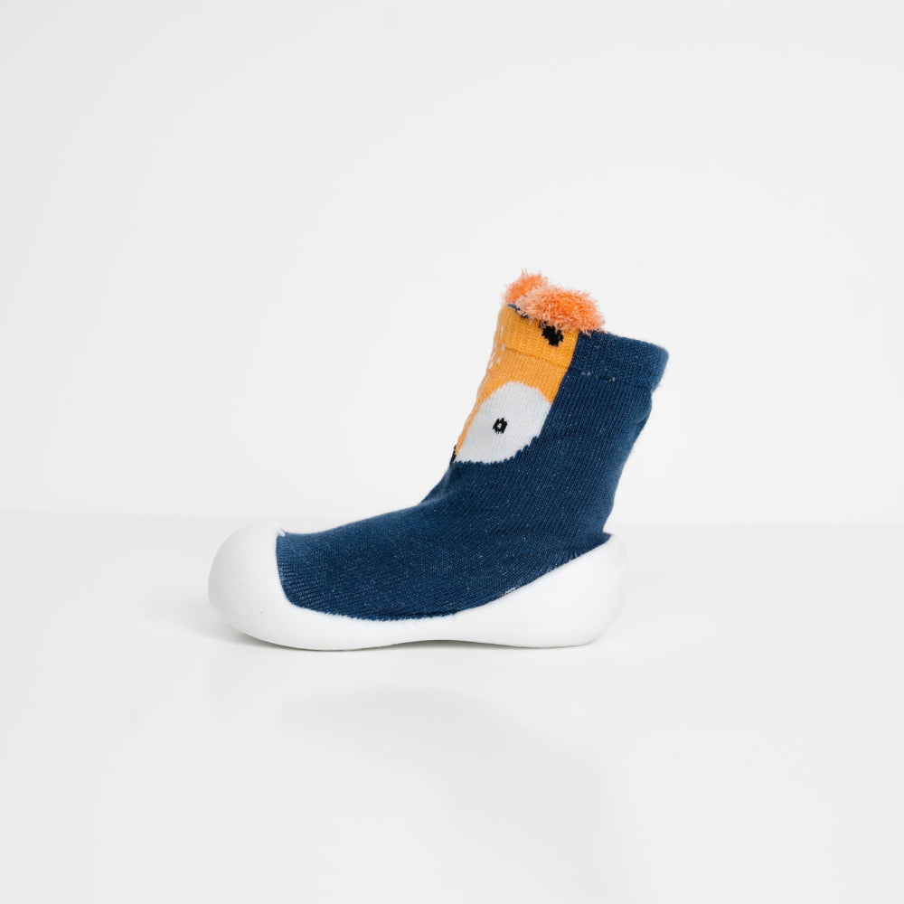 White Sole SlipKix™ - Fox - 4 (6-12mo) - Shoes