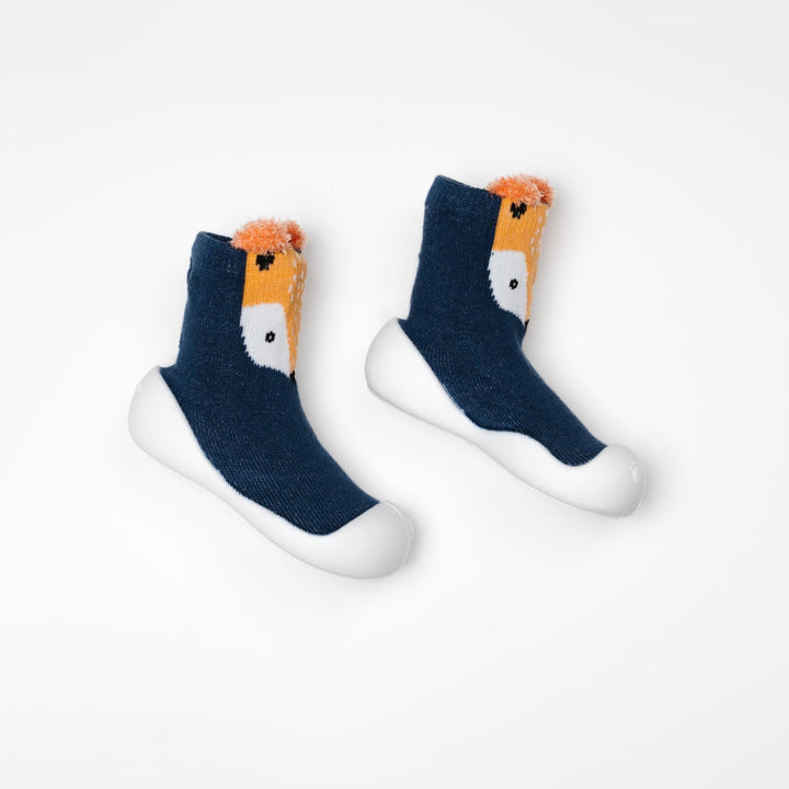 White Sole SlipKix™ - Fox - 4 (6-12mo) - Shoes